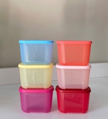 Combo Set 6 Hộp Đông 300ml Nắp Màu Thân Màu