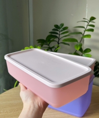 Hộp tupperware Trữ Mát Cubix Rectangle 1.4L - Màu Hồng - New Tupperware