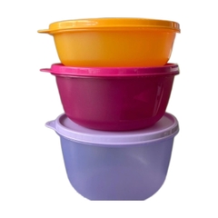 Bộ 3 Hộp Bowl Tròn Tupperware 1L, 1.5L, 2L