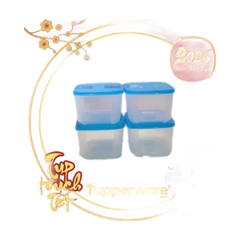 Bộ 4 Hộp Trữ Đông Tupperware Basic 650ml - Nắp Xanh