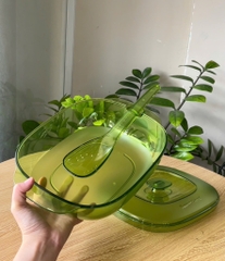 Tupmalay Tô Cơm Clear Bowl Kèm Vá Nắp Thân Trong