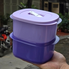 Tuptrung - Hộp đựng hình chữ nhật Crystalwave quay LVS 800ml