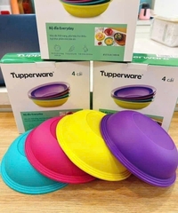 Dĩa/ đĩa Sâu Lòng Everyday Plate Set 4 Tupperware 4 Màu 17.5cm