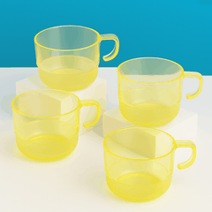 Set 4 Ly 190ml Tupperware - Vàng chanh