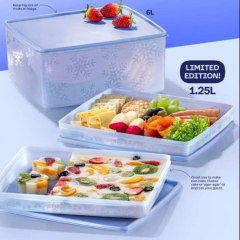 Hộp Tupperware Trữ Đông Festive Stor N Serve 6L - Bông Tuyết Nhựa Mềm - Tupperware Malaysia Chính Hãng