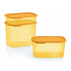 Bộ 3 Hộp Tupperware Trữ Mát / Khô One Touch - Màu Vàng