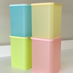 Combo Tuptrung Hộp Mát 2.2L Vuông Cao Tall Square Round (4 Màu 4 Hộp)