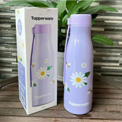 Tuptrung - Bình giữ nhiệt tím có hoa 410ml