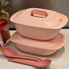 Thố Đựng Cơm Tupperware Gourmet Set Server Bekas Hidang Lauk Dengan Penutup Food Container with Lid - Kèm Vá Nhựa Mềm Đục - Tupperware Malaysia Chính Hãng