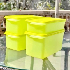 Bộ 4 Hộp Tupperware Trữ Mát 3.1L, 2.2L, 1.3L - Xanh Lá - Tupperware Trung Chính Hãng