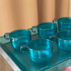Set 4 Ly 190ml Tupperware - Xanh dương đậm