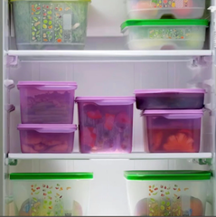 Combo Bộ Hộp Tupperware Trữ Đông Freezermate Colorful Set 8 Hộp Và Bộ Hộp Trữ Mát Freshia Collection Purple 5 hộp