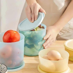 Hộp  Tupperware Tròn Trữ Khô Mát Round Stax 530ml - 4 màu - Tupperware Chính Hãng