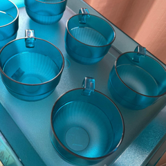 Set 4 Ly 190ml Tupperware - Xanh dương đậm