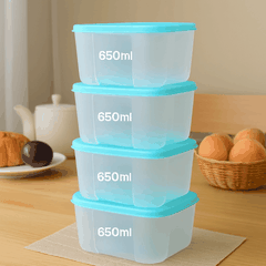 Bộ 4 Tupperware Trữ  Đông 650ml - Màu Paradise - Tupperware Chính Hãng