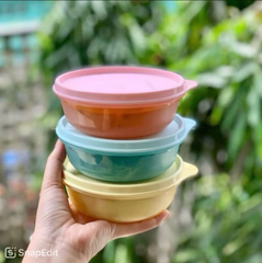 Bộ 3 Hộp Tupperware Trữ Mát và Khô Junior Bowl 300ml - Tupperware Trung Chính Hãng