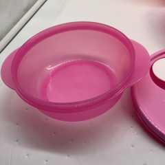 Hộp mát Tupperware 400ml quay LVS - màu hồng đậm
