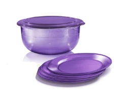Hộp Tô Tròn Tupperware Tím Original JoyServe Bowl Medium 2.5L - Tupperware  Malaysia Chính Hãng