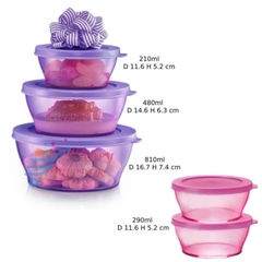 Hộp Tròn Tupperware Clear Bowl Purple - Tupperware Malaysia Chính Hãng