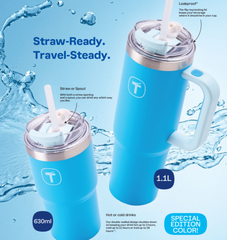 Tuptrung - Ly Giữ Nhiệt Tupperware Big T Có Ống Hút 660ml / 1.1L
