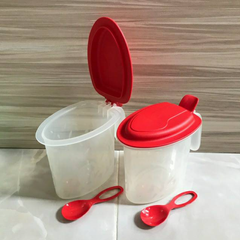 Set 2 Hộp Gia Vị Có Muỗng Nắp Bật 500ml Tupperware Salt N Spice (02 Hộp)
