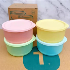 Combo Set 4 Hộp Tuptrung Tròn Trữ Khô Mát 530ml