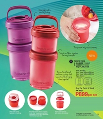 Tuptrung Bộ 02 Hộp Tupperware Twist N Snack (02 Hộp)