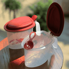 Set 2 Hộp Gia Vị Có Muỗng Nắp Bật 500ml Tupperware Salt N Spice (02 Hộp)