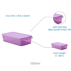 Combo Trọn Bộ Hộp Tupperware Bảo Quản Thực Phẩm Ngăn Mát Freshia Màu tím (5 Hộp)