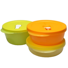 Bộ 3 Hộp Quay Lò Vi Vóng Có Nút Thở 390ml+600ml+800ml - Tupperware Malaysia Chất Lượng