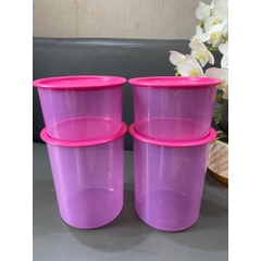 TupMalay - Set 2 Hộp Tròn One Touch 1 Lần Bấm Màu Hồng (01 Hộp 940ml+ 01 hộp 2L)