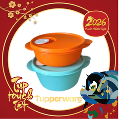Hộp Tupperware  Trữ Mát 600ml - Quay LVS - Màu Cam - Tupperware Trung Chính Hãng