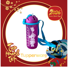 Bình Nước Tupperware Twinkle Straw Tumbler 500ml - Có Ống Hút + Quai Đeo - Tupperware Malaysia Chính Hãng
