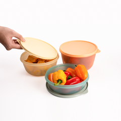 Trọn Bộ 3 hộp đựng thực phẩm Tupperware trữ khô và mát Modular Bowl Variety 1.9L 1.4L 950ml - New Tupperware