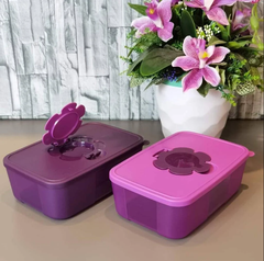 Tupmalay Hộp Đựng Khăn Giấy Nắp Tím Thân Tím (01 Hộp)