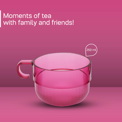 Set 4 Ly 190ml Tupperware - Hồng Đậm