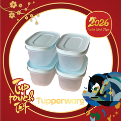 Hộp Tupperware Trữ Đông 170ml  - Thân Trong Nắp Xanh mint - Tupperware Malaysia Chính Hãng