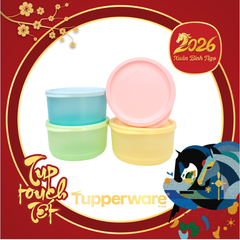 Bộ 4 Hộp Tròn Tupperware Trữ Mát Khô 530ml - Tupperware Chính Hãng