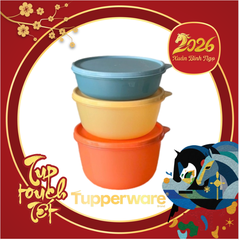 Hộp Tupperware Bowl Tròn  1L + 1.5L + 2L -  Tupperware Chính Hãng