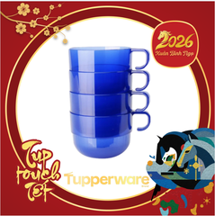Set 4 Ly 190ml Tupperware - Xanh dương đậm