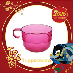 Set 4 Ly 190ml Tupperware - Hồng Đậm