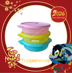 Hộp mát Tuppeware 400ml quay LVS (7 màu)