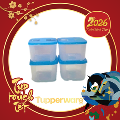 Combo Tuptrung Set 4 Hộp Đông Basic 650ml Nắp Xanh (4 Hộp)
