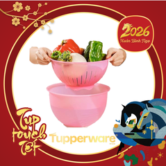 Tuptrung - Set Rổ tô 2 trong 1 4L - màu hồng