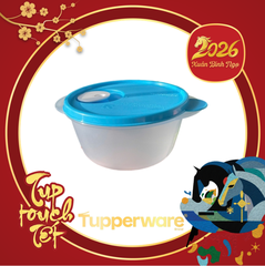 Hộp mát Tupperware 800ml quay lvs - thân trong nắp xanh