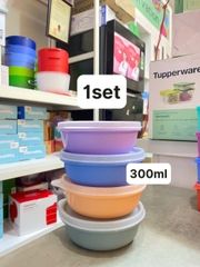 Hộp Mát Tupperware Round bowl 4 Màu 300ml (01 Hộp)