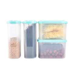 Tuptrung Set 4 Hộp Khô Nắp Xanh Pastel