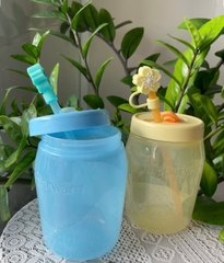 Hộp Jar 550ml có ống hút