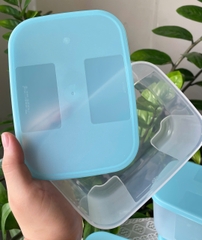 Combo Tuptrung Set 6 Hộp Đông Basic 650ml Nắp Xanh (6 Hộp)
