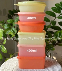 Hộp Đông Tupperware Cao Nắp Tím Freezmate slim 990ml (01 Hộp) - SX Malaysia